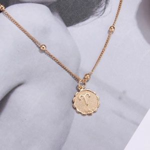 Aries Zodiac Coin Necklace